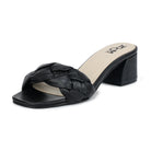Leather Slippers For Women L 711 – Braid Design with Block Heels & Cushioned Insole - Zoom Shoes India