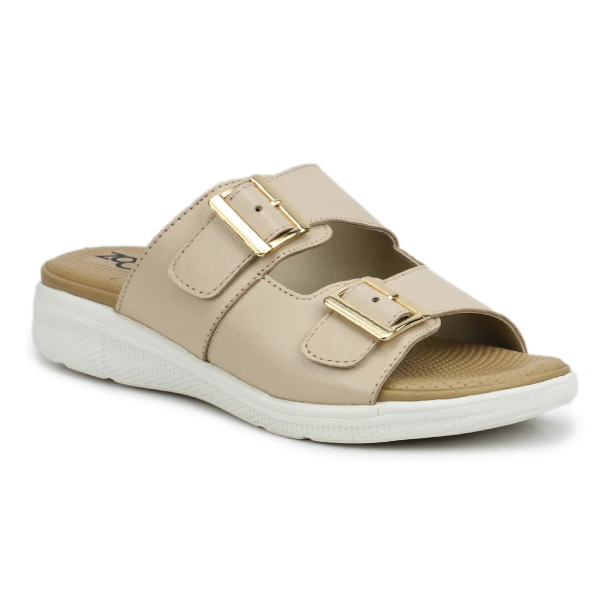 Women’s Leather Slippers 7512 – Monk Strap Design in Flats - Zoom Shoes India