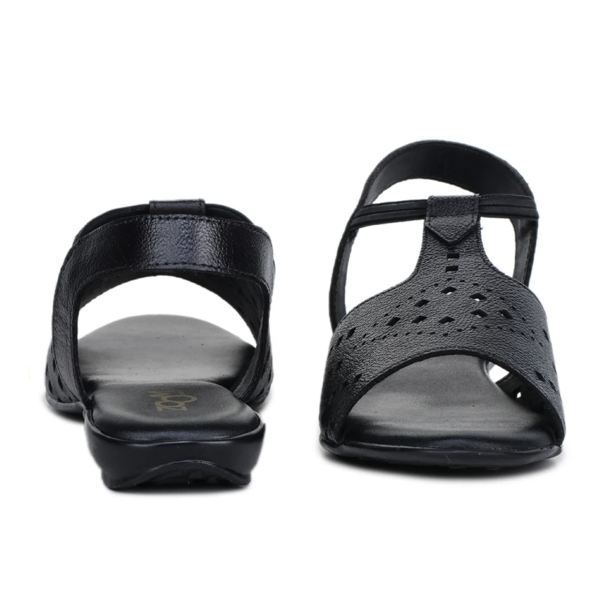 Leather Sandals For Women L 648 – Thong Style with Brogue Detailing - Zoom Shoes India