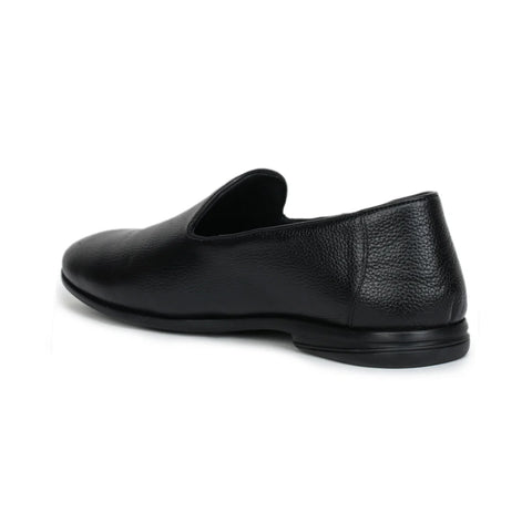 Black Formal Slip-On Shoes 1746 | Leather Loafers for Men