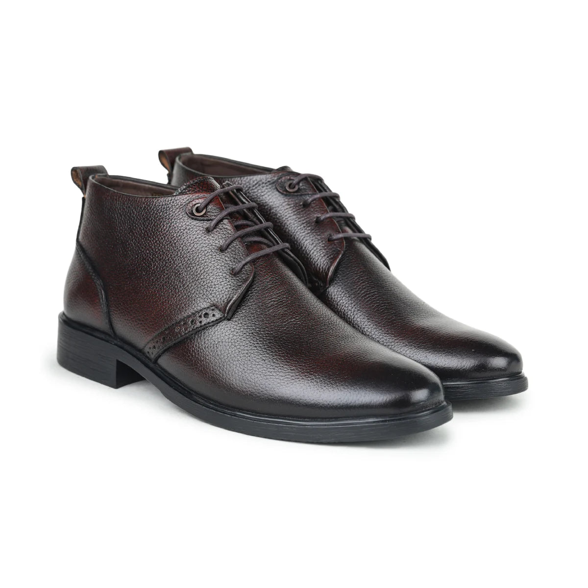 Leather Chukka Boots B 091 | Lace-Up High Ankle Shoes - Zoom Shoes India