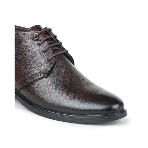Leather Chukka Boots B 091 | Lace-Up High Ankle Shoes