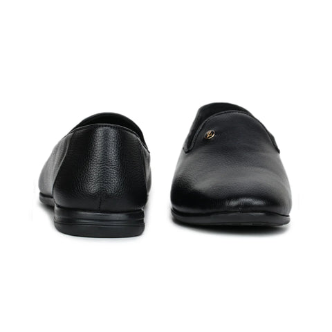 Black Formal Slip-On Shoes 1746 | Leather Loafers for Men