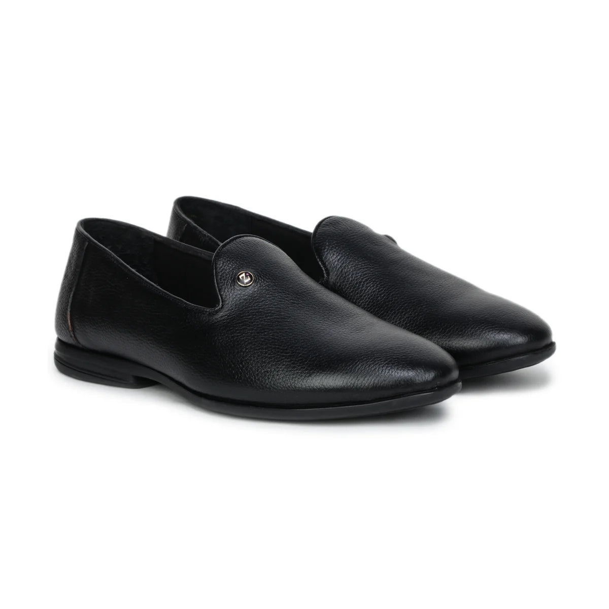 Black Formal Slip-On Shoes 1746 | Leather Loafers for Men