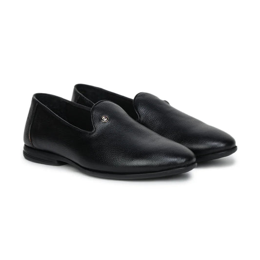 Black Formal Slip-On Shoes 1746 | Leather Loafers for Men