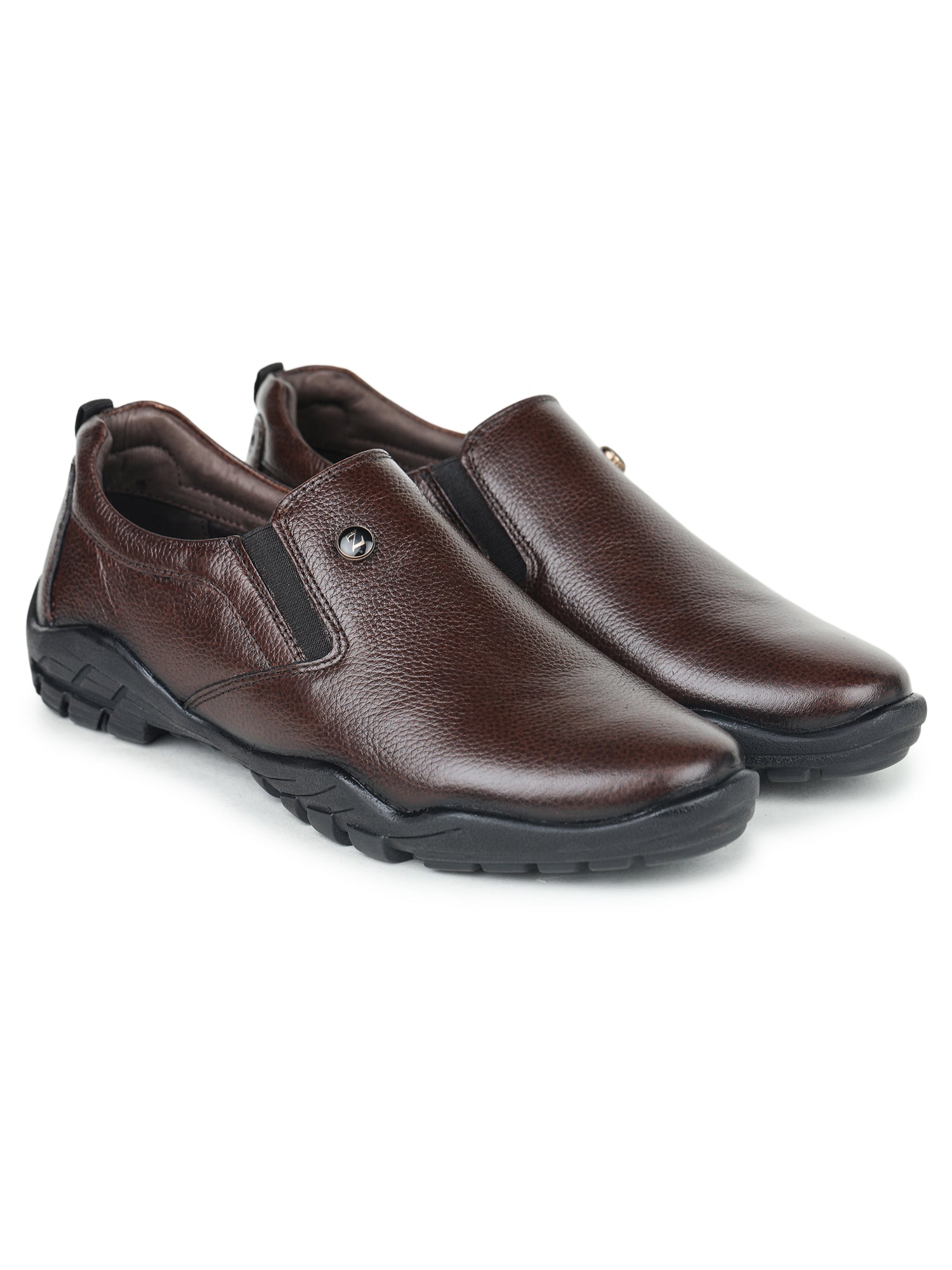 Men's Rugged Textured Leather Slip-On Loafers - 7115 – Zoom Shoes