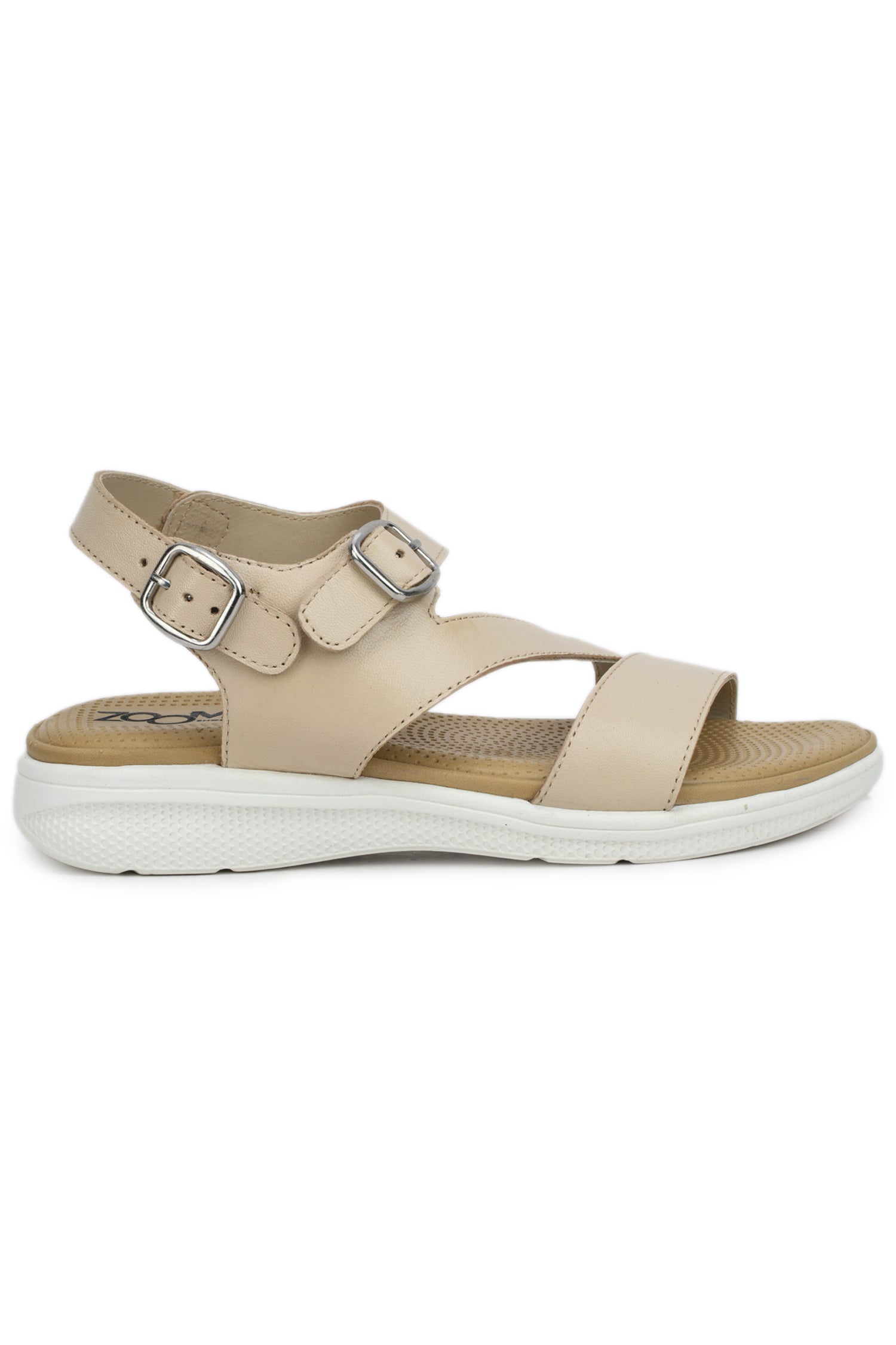 Women’s Genuine Leather Textured Low Ankle Casual Slip-On Sandals - 7575