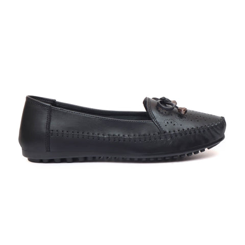 Zoom Shoes Genuine Leather Women Bellies With Floral Brogue Pattern