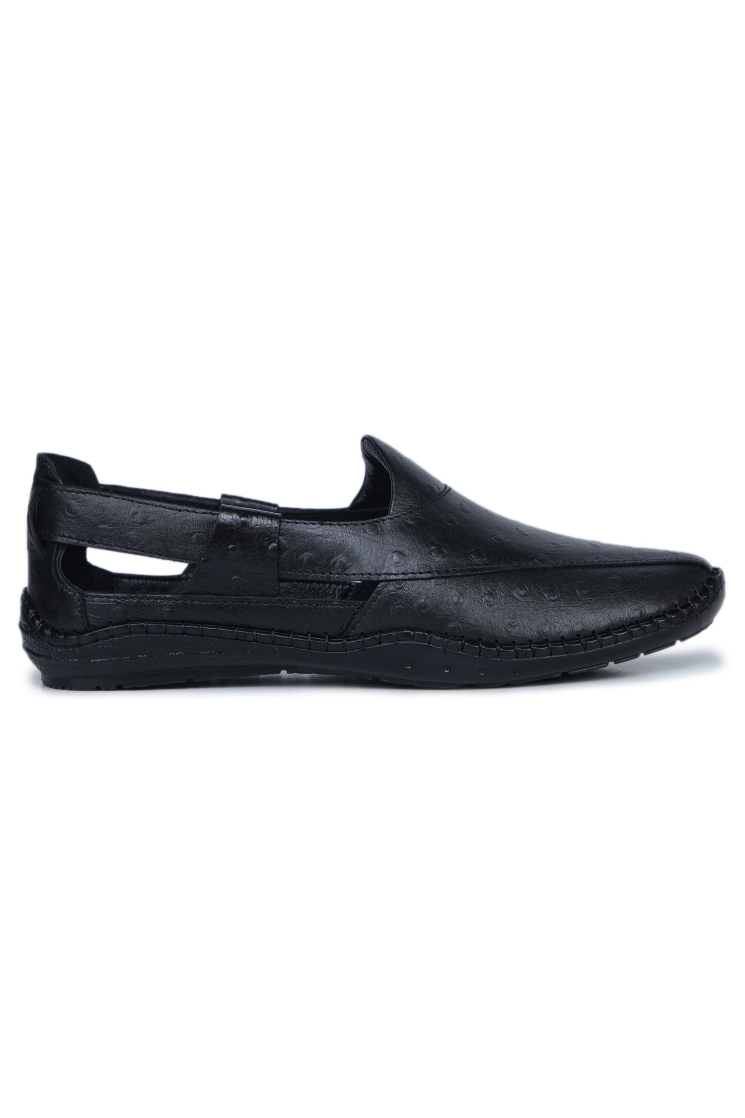 Men’s Premium Textured Genuine Leather Slip-On Sandals - 9288