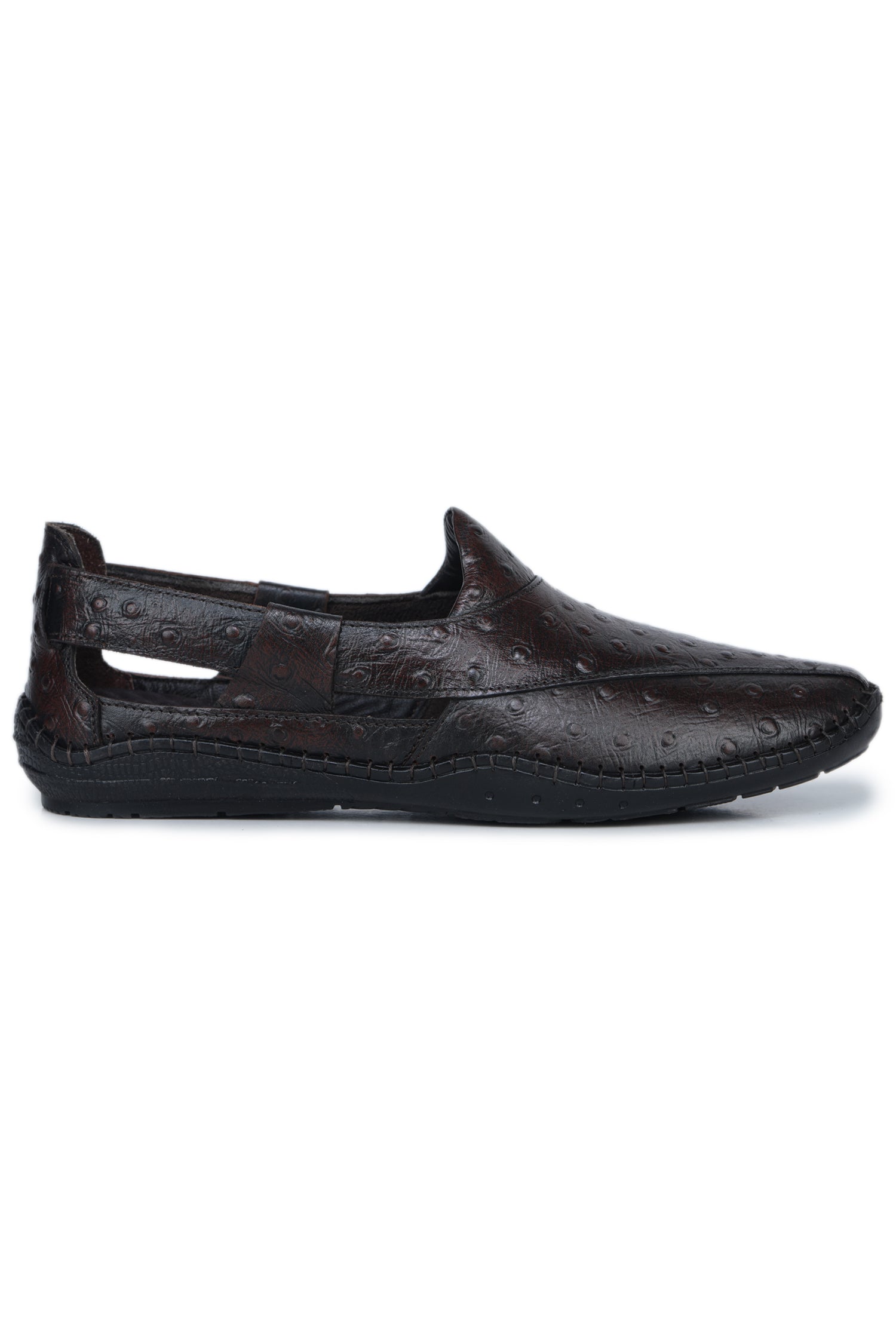 Men’s Premium Textured Genuine Leather Slip-On Sandals - 9288