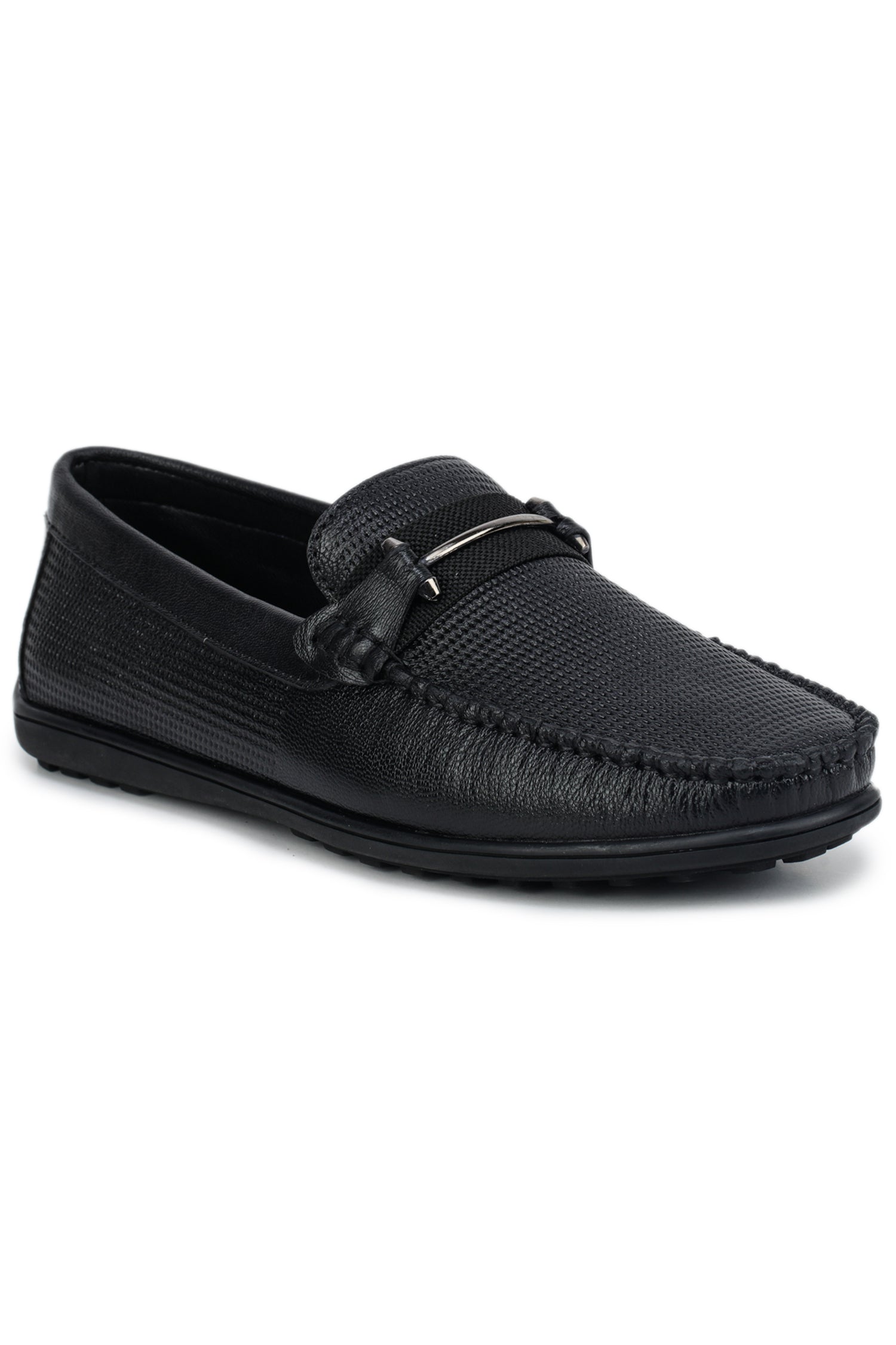 Men’s Textured Leather Bit Loafers - 9850