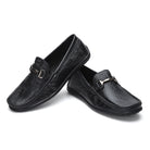Fine-grain Leather Loafers for Men – 9855 with Tree Bark Texture & Cushioned Insole - Zoom Shoes India