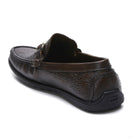 Fine-grain Leather Loafers for Men – 9855 with Tree Bark Texture & Cushioned Insole - Zoom Shoes India