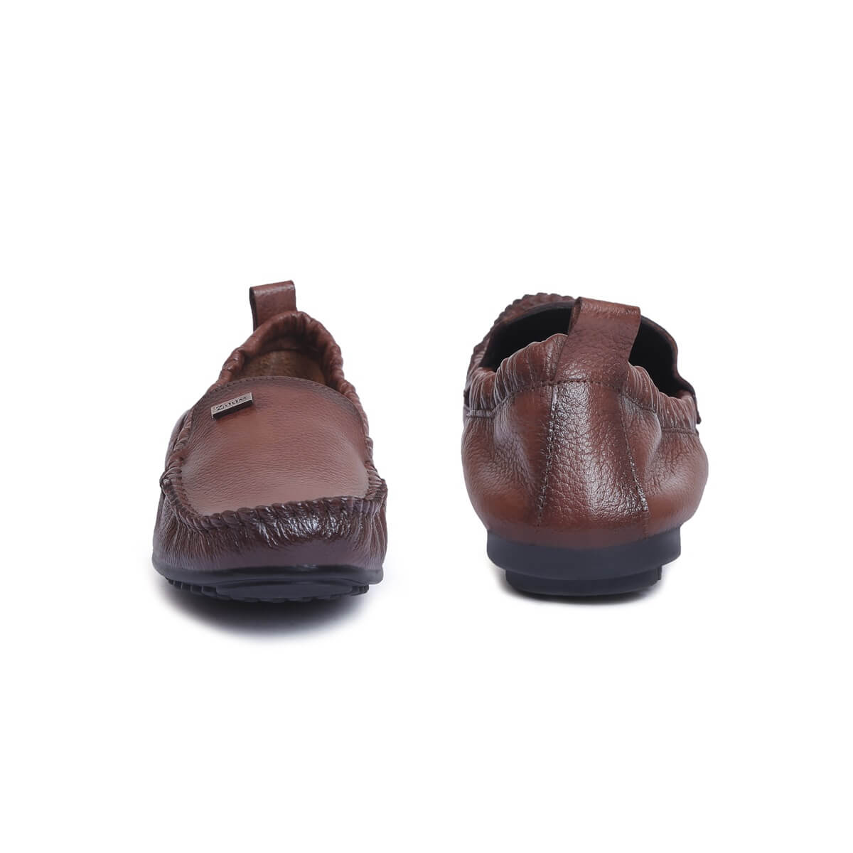 elastic loafer shoes for women_brown_3