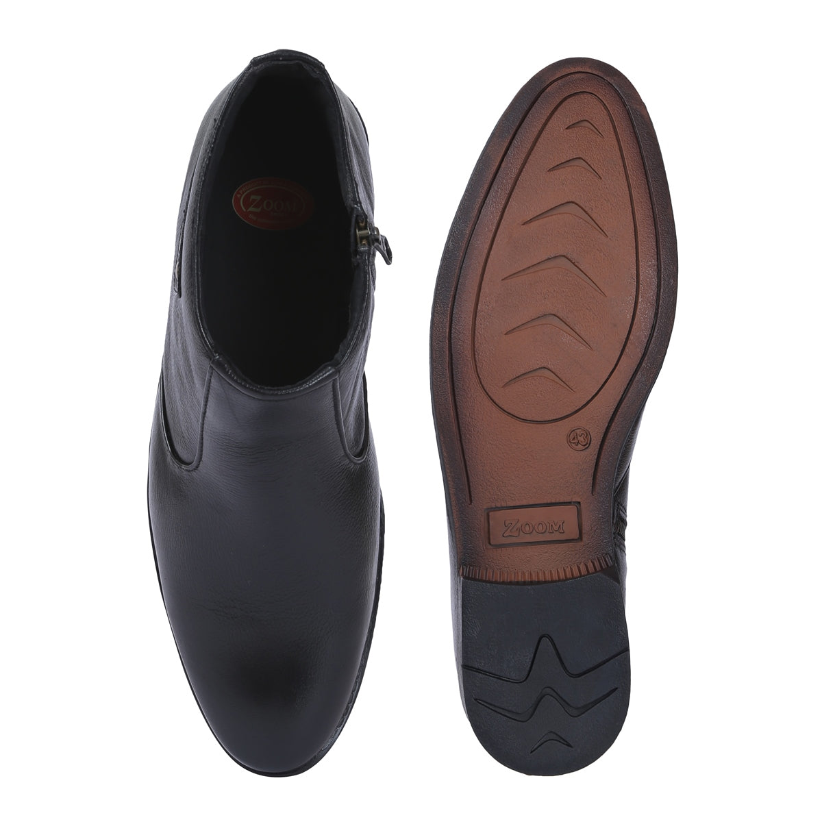 Men's High Ankle Genuine Leather Formal Boots - B66 – Zoom Shoes India