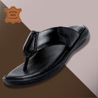 Black Leather Slippers for men_1