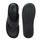 Black Leather Slippers for men_3