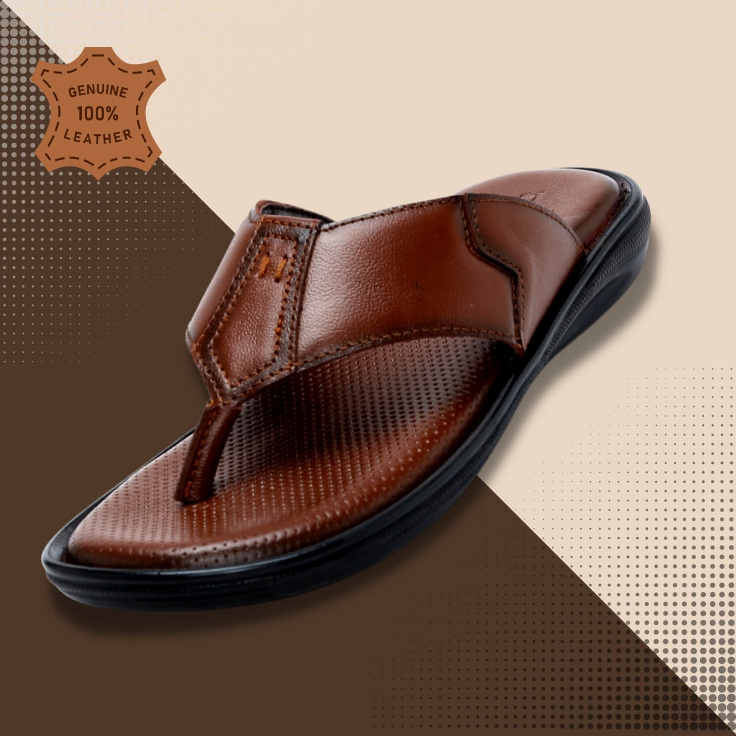 Leather Slippers for men_tan3