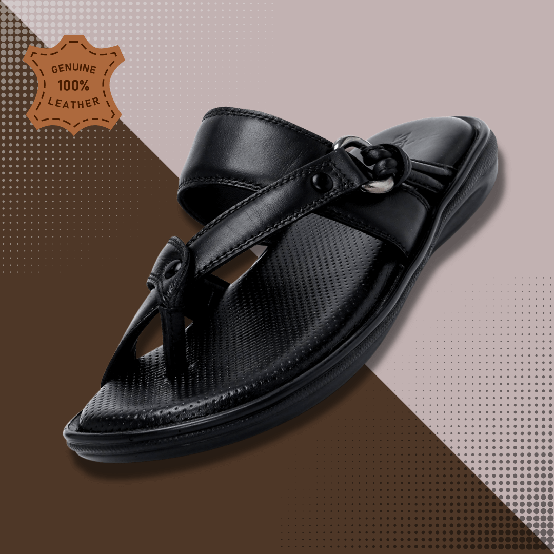 Leather One toe sandals for men