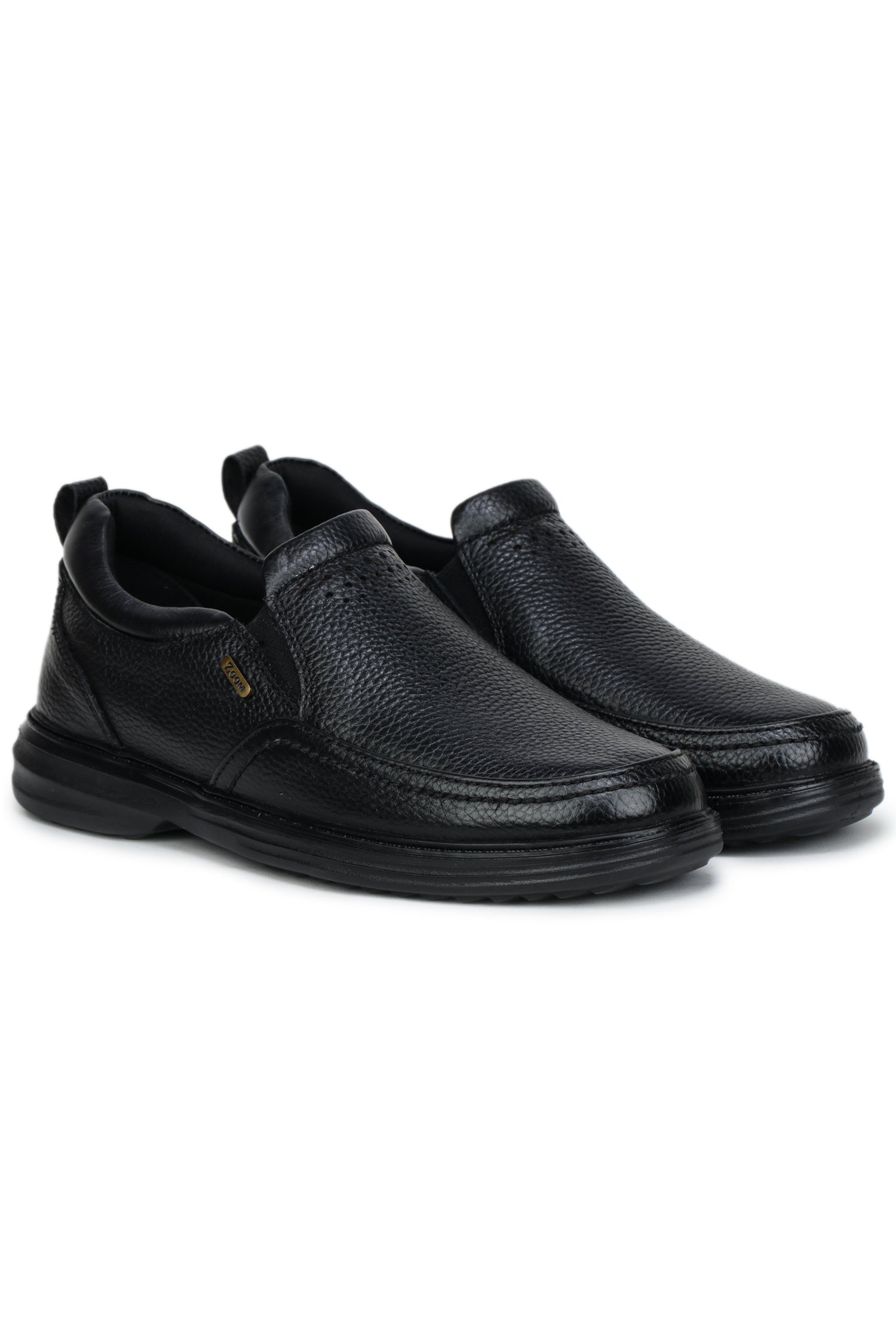 Men’s Textured Genuine Leather Slip-On Shoes - 4522