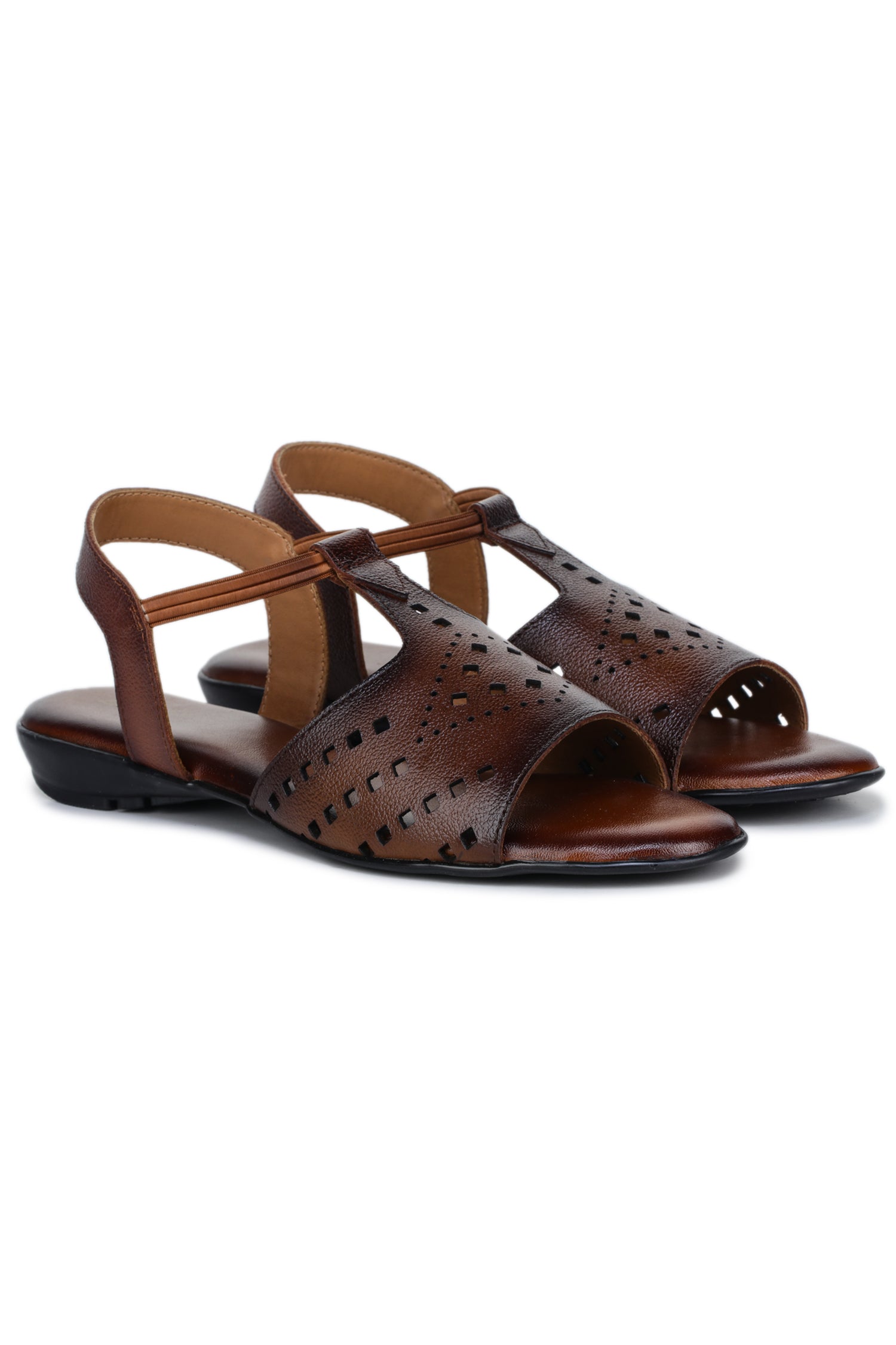 Women’s Genuine Leather Cut-Out Casual Sandals - L648