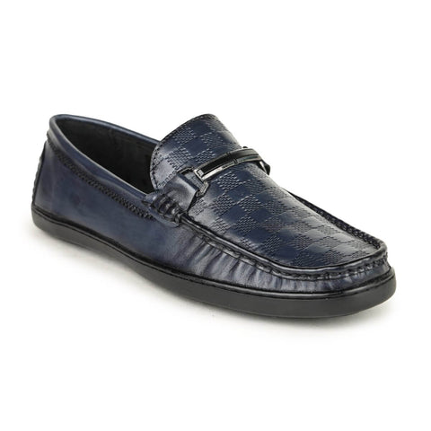 checkbox pattern loafers blue_4