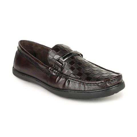 checkbox pattern loafers brown_3