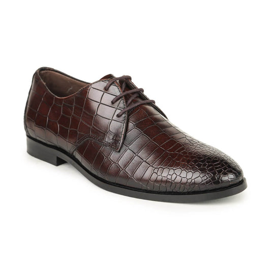 croco print lace up shoes