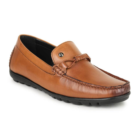 Leather loafers for men tan