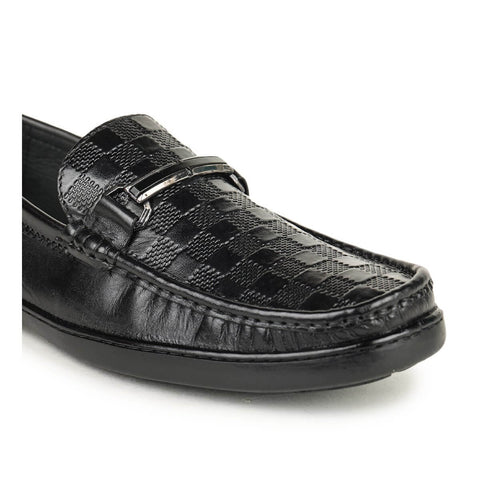 checkbox pattern loafers for men_8
