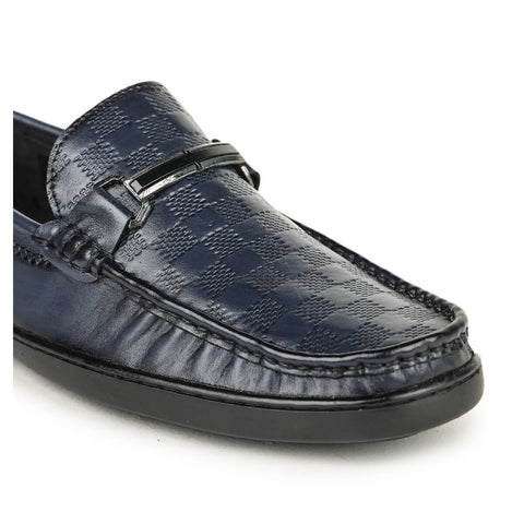 checkbox pattern loafers blue_5