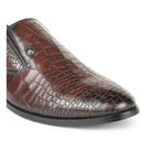 brown crocodile print loafers_4