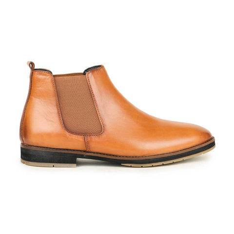 mens leather chelsea boots tan5