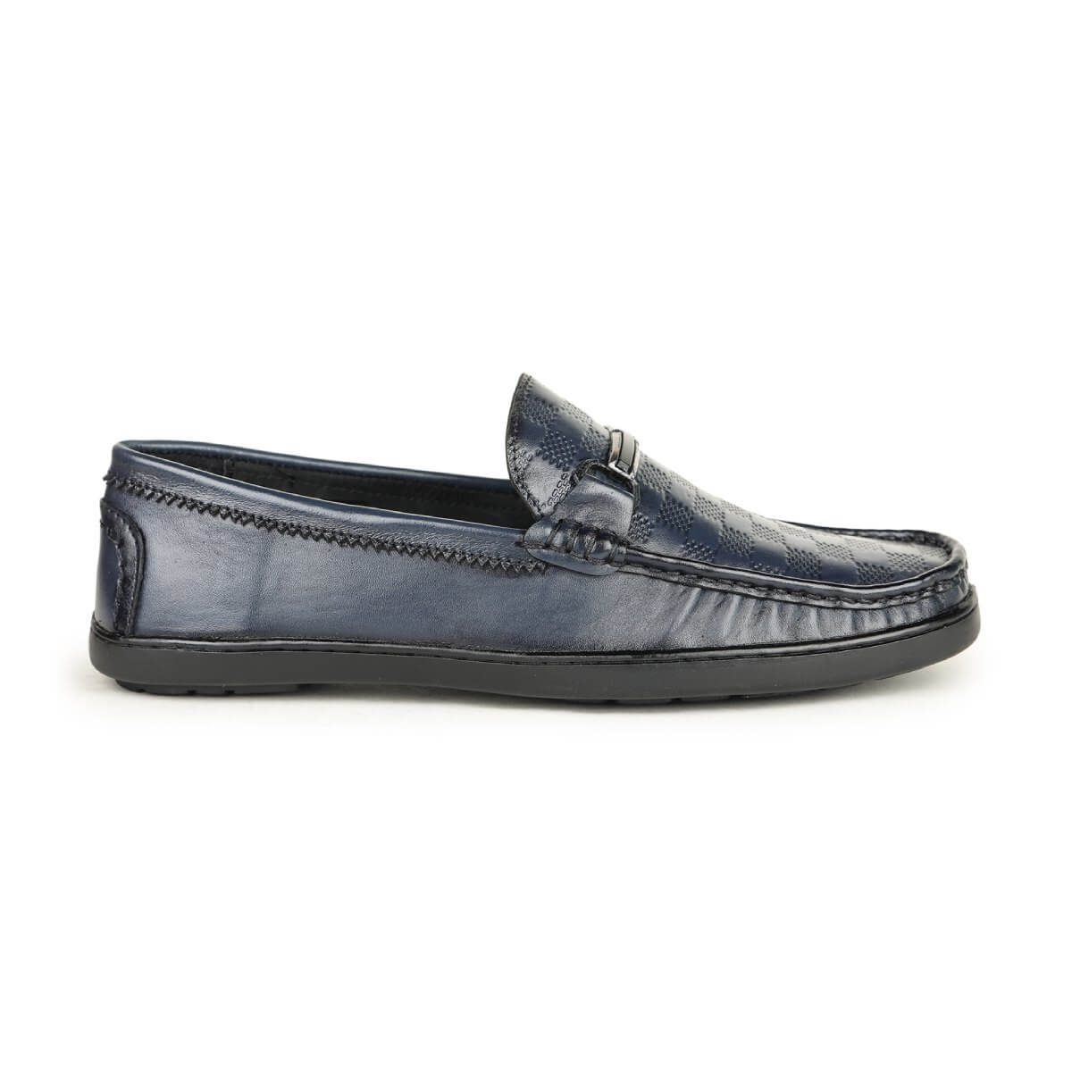 checkbox pattern loafers blue_6