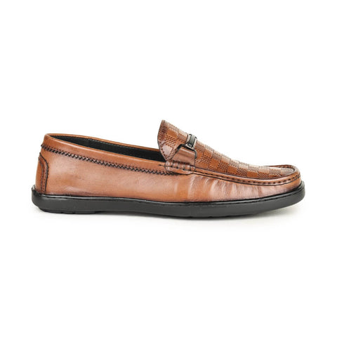 checkbox pattern loafers tan_5
