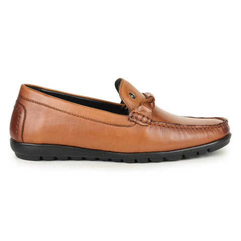 Leather loafers for men tan_3