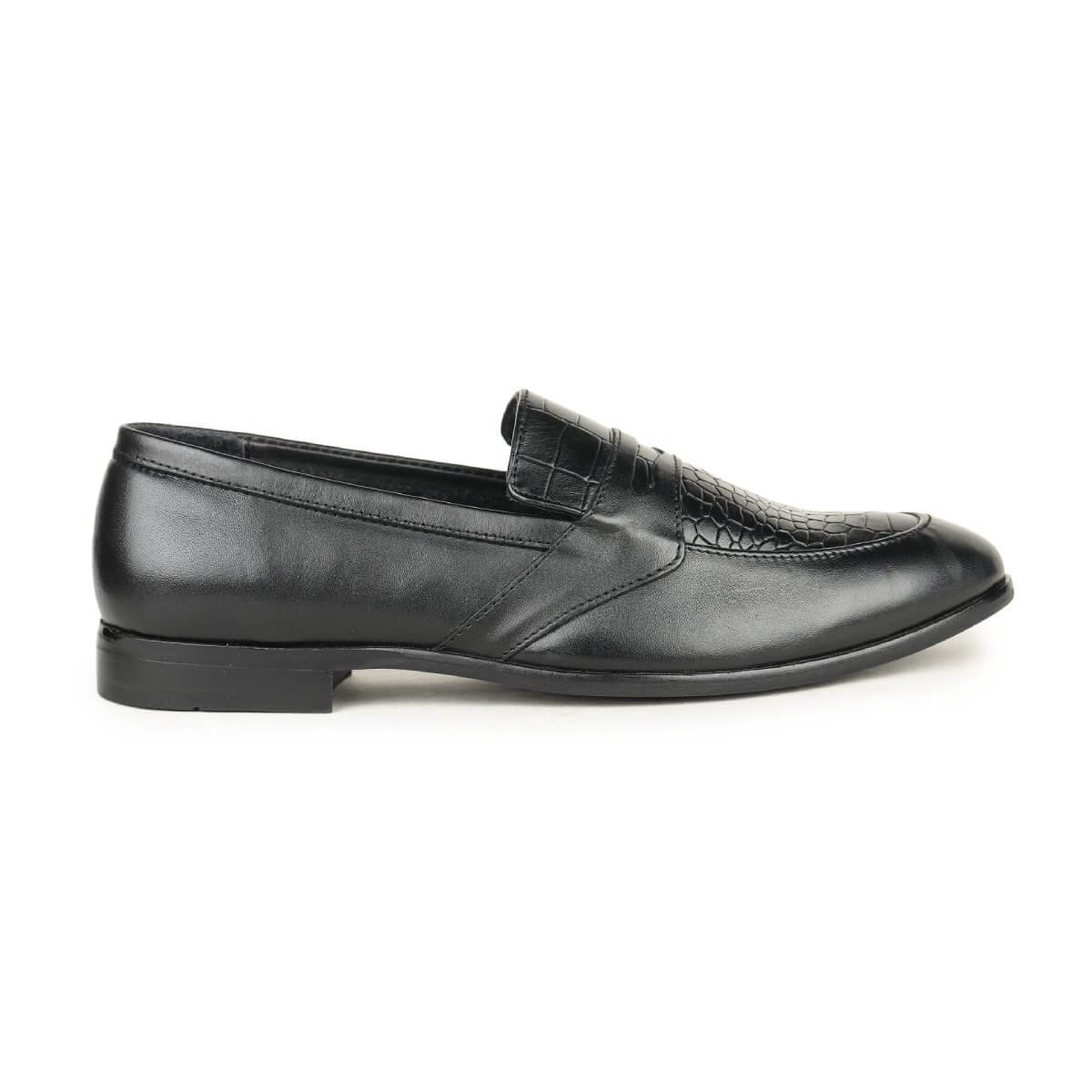textured slip on formal shoes