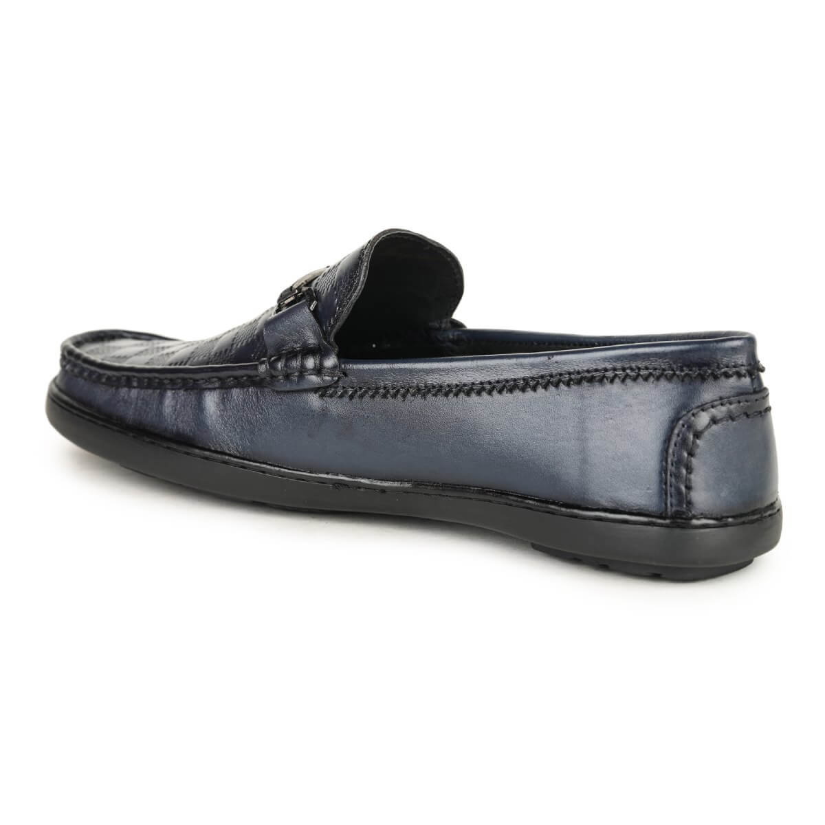 checkbox pattern loafers blue_7