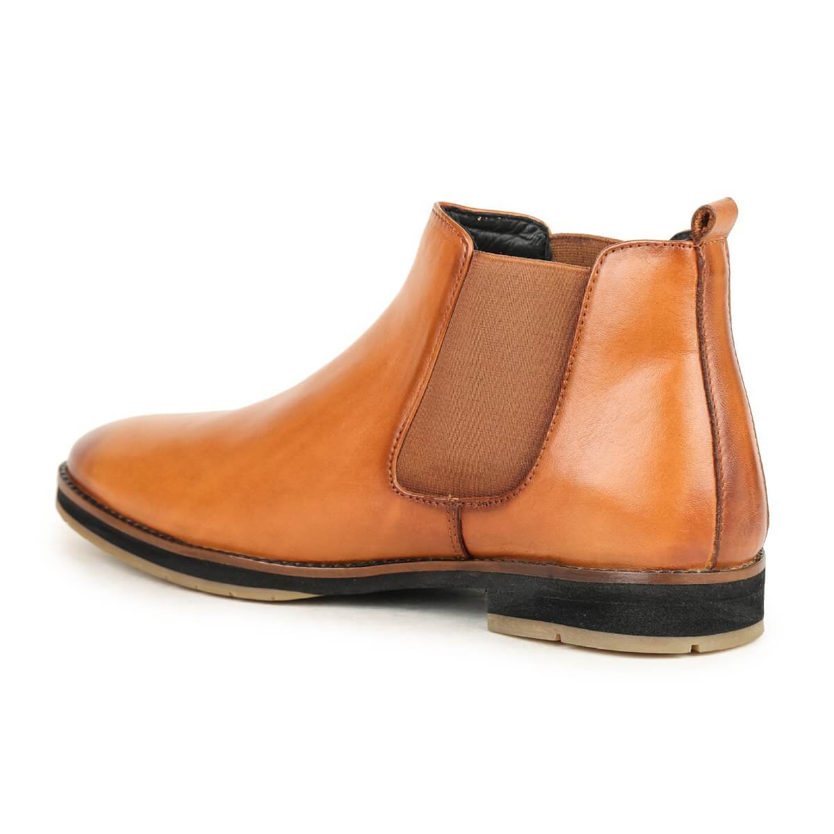 mens leather chelsea boots tan6