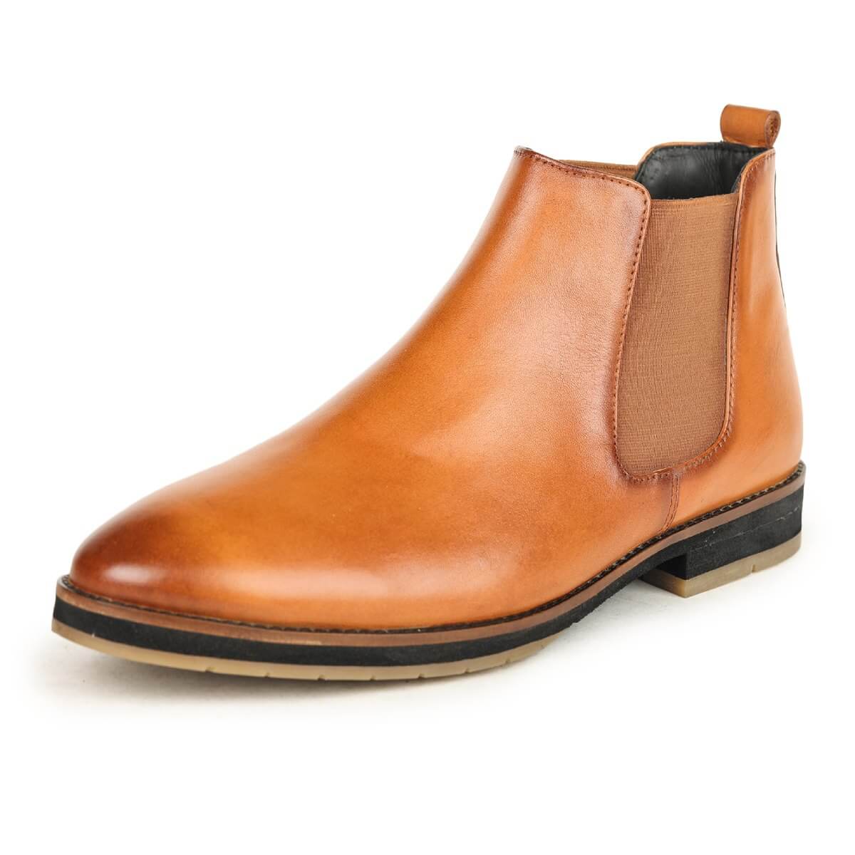 mens leather chelsea boots tan7