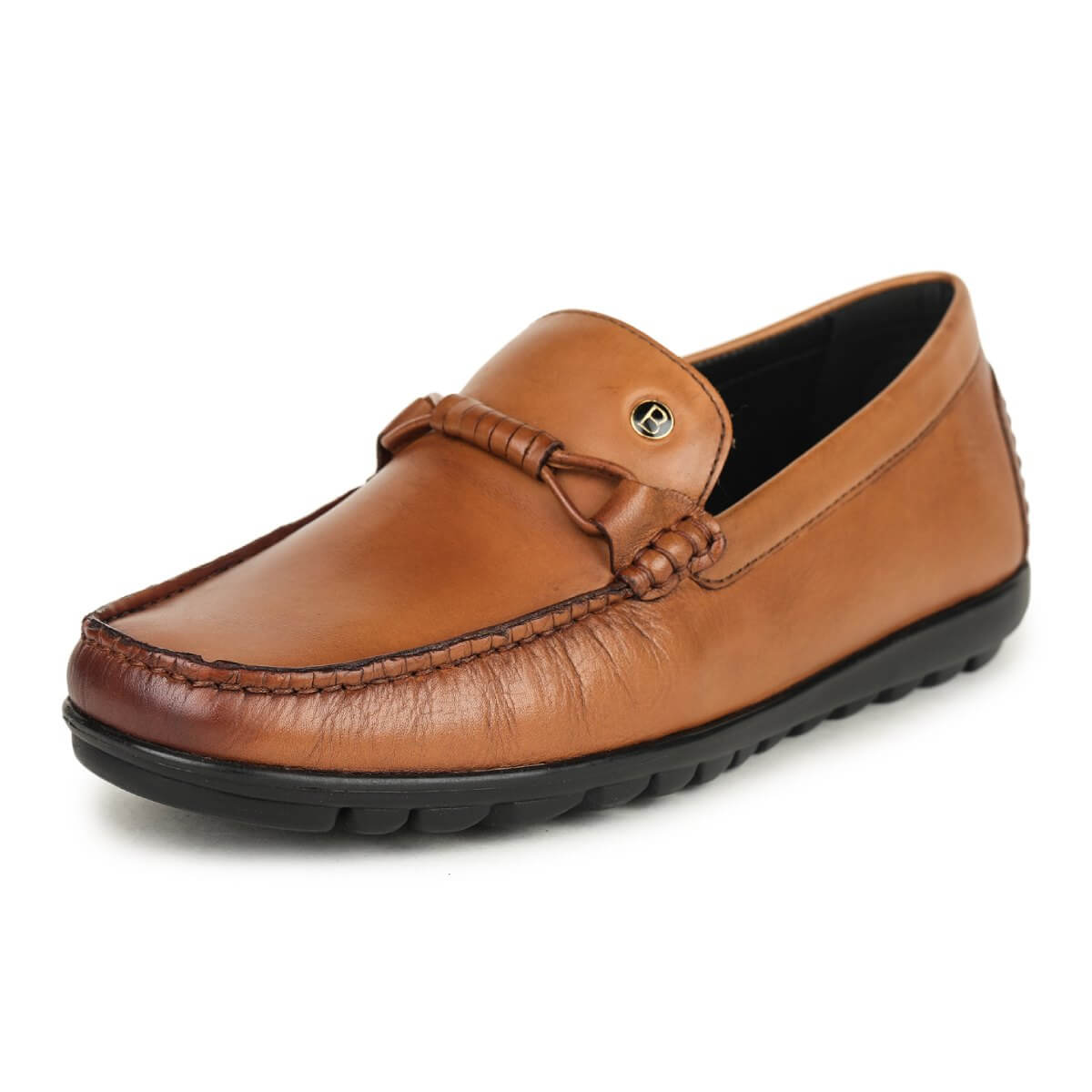 Leather loafers for men tan_6