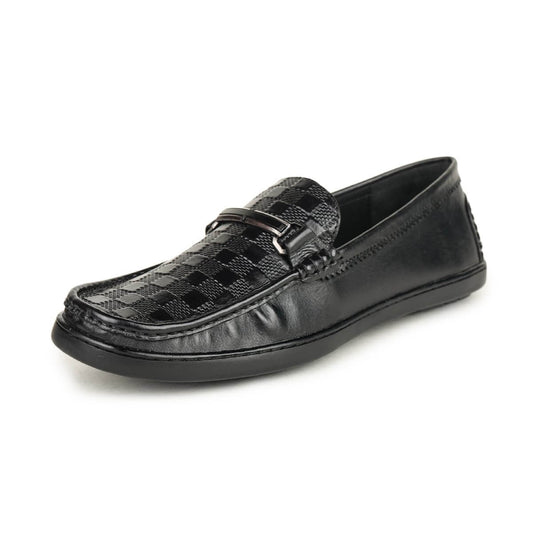 checkbox pattern loafers for men_1