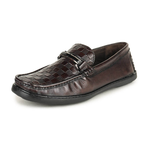 checkbox pattern loafers brown_6