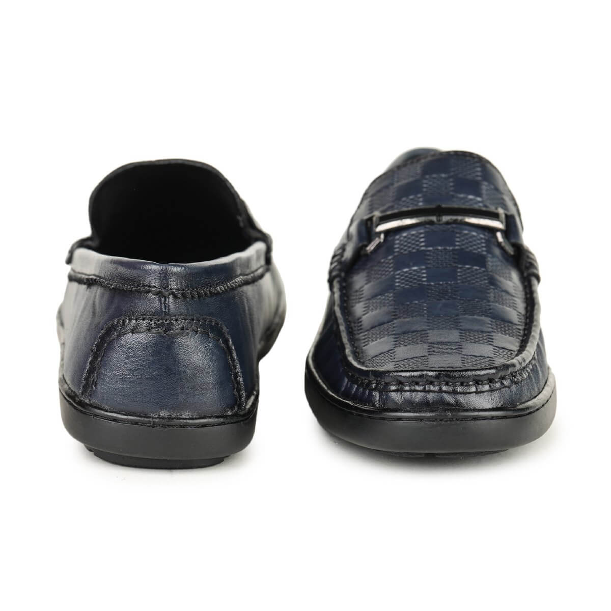 checkbox pattern loafers blue_9