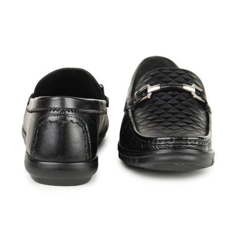 men's textured loafers black3