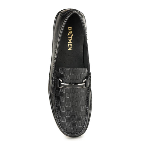 checkbox pattern loafers for men_3