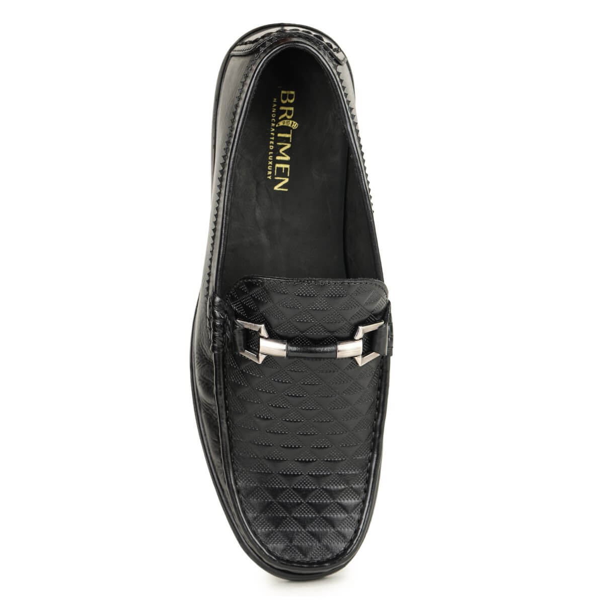 men's textured loafers black4