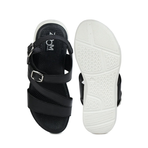 Women’s Leather Sandals 7575 – Classic Design with Buckle & Chunky Sole