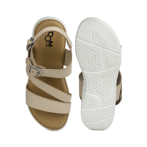 Women’s Leather Sandals 7575 – Classic Design with Buckle & Chunky Sole