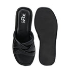 Stylish Women's Leather Slippers L 212 with Criss-Cross Design - Zoom Shoes India